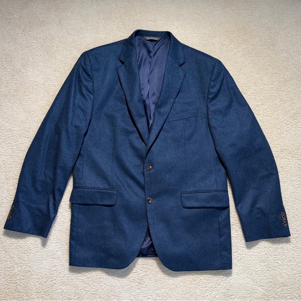 Bullock & Jones Elegant Navy Men's Cashmere Blazer